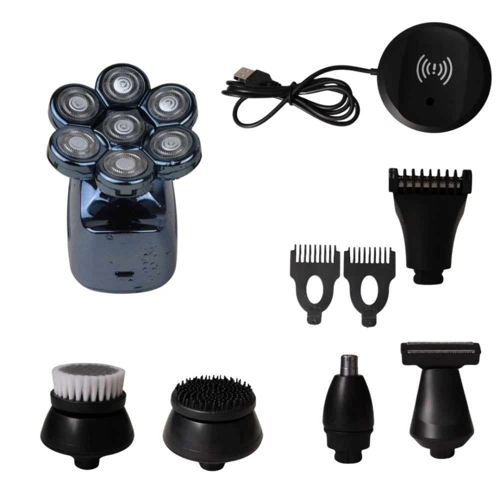 مجموعة مكينة حلاقة شنب للصلع 5 في 1 للرجال الاصدار المطور - SHANAB Electric Head Shavers for Bald Men 5-in-1