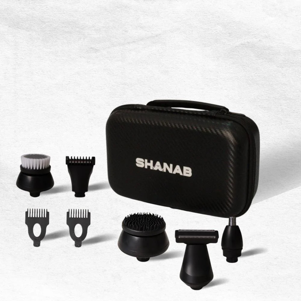 مجموعة مكينة حلاقة شنب للصلع 5 في 1 للرجال الاصدار المطور - SHANAB Electric Head Shavers for Bald Men 5-in-1